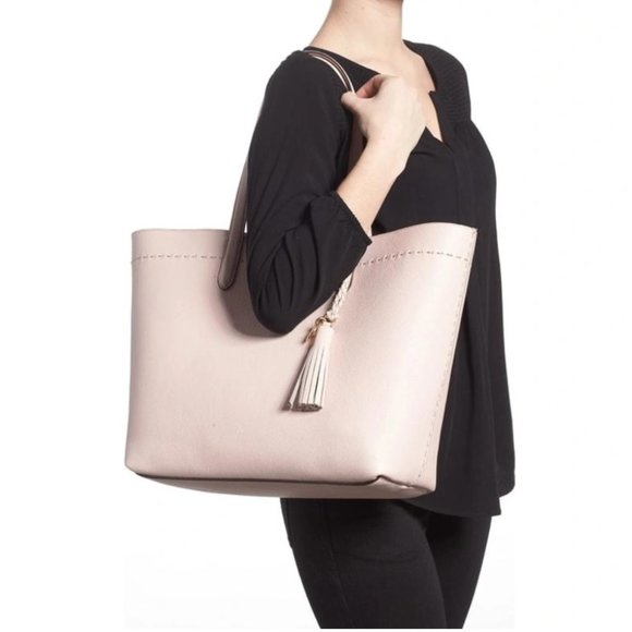 Cole Haan – Natalie Collection Leather Tote PEACH BLUSH - Picture 8 of 8